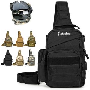 Tactical Outdoor Sling Crossbody Lure Bag w/ USB Port