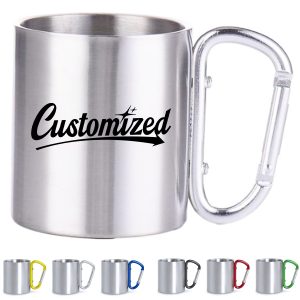 13Oz. Stainless Steel Mug with Carabiner Handle
