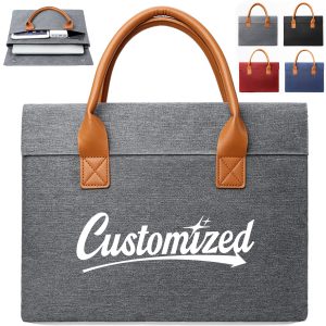 14" Business Laptop Handbag with PU Leather Handles