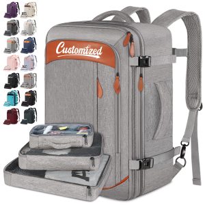 40L Expandable Travel Backpack with Organizer Cubes