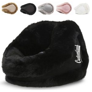 Customizable Winter Earmuffs with Plush Faux Fur Warmth