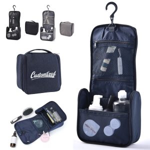 Customizable Hanging Travel Toiletry Bag with Hook