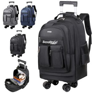 Wheeled Rolling Backpack Laptop Travel Bag