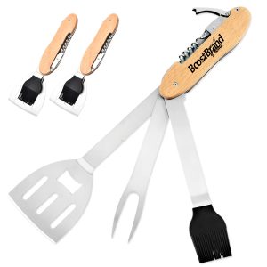 Multi-Tool BBQ Set with Spatula Fork Brush Opener