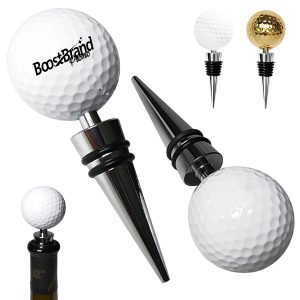 Golf Ball Wine Bottle Stopper Beverage Sealer