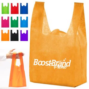 Reusable Non-Woven Tote Bag U-Cut Promotional Shopper