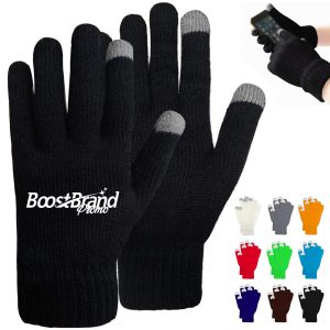 Custom Knit Touchscreen Gloves Winter Promotional