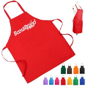 Customizable Kitchen Apron with Pocket Cooking Uniform