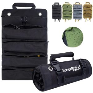 Roll-Up Tool Organizer Bag with Multiple Pockets
