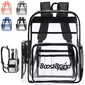 30L Clear PVC Backpack with Reinforced Straps