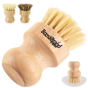 Eco-Friendly Bamboo Scrub Brush for Kitchen & Home