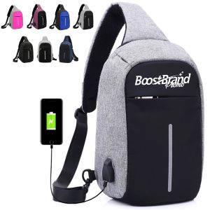 Anti-Theft Sling Bag with USB Charging Port