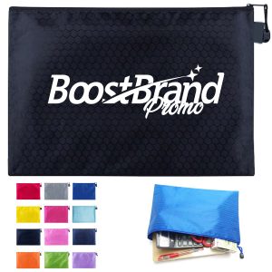 Mesh Zippered Pouch for Document Organization