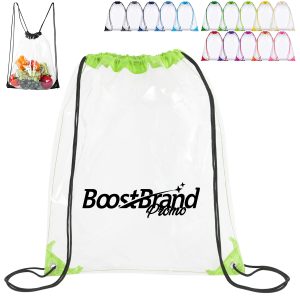 Clear Drawstring Bag for Events & Security Checkpoints