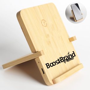 Bamboo Wireless Phone Charger & Desk Stand