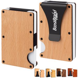 Slim Minimalist Card Holder Wallet with Money Clip