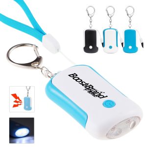 Retractable Screen Cleaner Keychain with LED Light