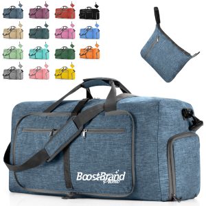 Large Foldable Travel Duffel Bag with Pouch