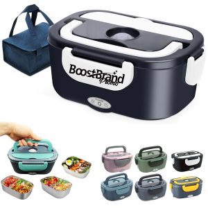 Portable Electric Heated Lunch Box Kit with Bag & Cutlery