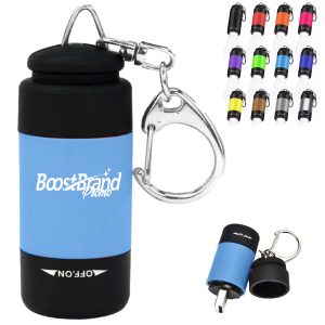 Mini LED Flashlight Keychain with Carabiner Clip