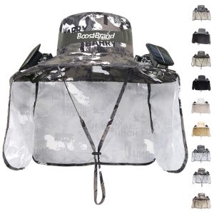 Solar Powered Cooling Sun Hat with Neck Flap