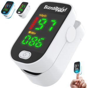 Fingertip Pulse Oximeter with SpO2 and Pulse Rate Display