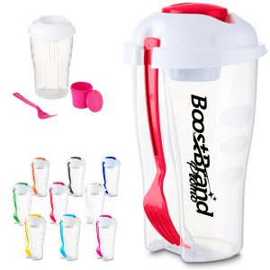 20Oz. Portable Salad Cup with Fork and Dressing Container