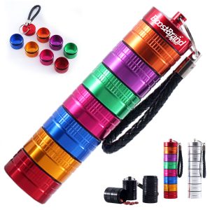 Stackable Aluminum Pill Organizer Keychain