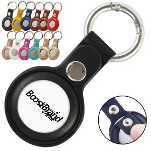 Faux Leather Protective Case for AirTag Keychain