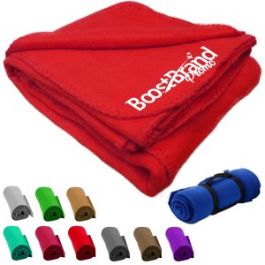 Roll-Up Fleece Blanket with Carry Strap