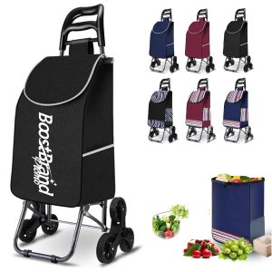 35L Foldable Shopping Cart with Stair Climbing Wheels