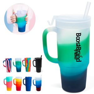 32oz. Insulated Drink Tumbler with Handle and Straw