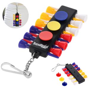 Golf Tee Holder with Ball Markers and Clip