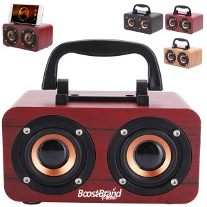 Wooden Wireless Bluetooth Retro Subwoofer Speaker