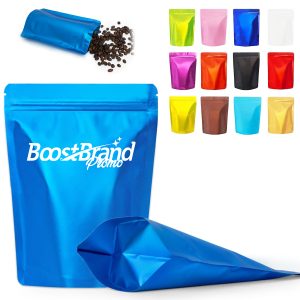 Stand Up Food Pouch with Resealable Zippe