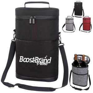 Insulated Wine Bottle Carrier with Shoulder Strap