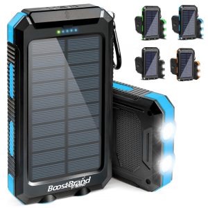 Solar Power Bank with Flashlight  Compass