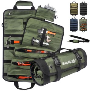 Roll Up Tool Organizer Bag with Multiple Pockets