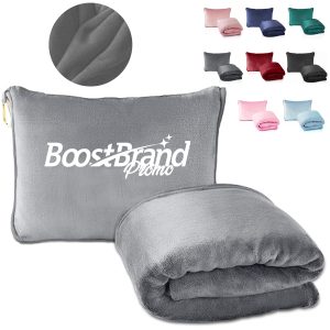 Convertible Travel Pillow Fleece Blanket Set