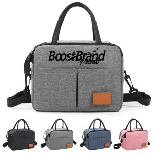 Insulated Lunch Bag with Front Pockets