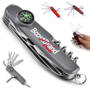 Multi Tool Pocket Knife with Compass to Outdoor Survival