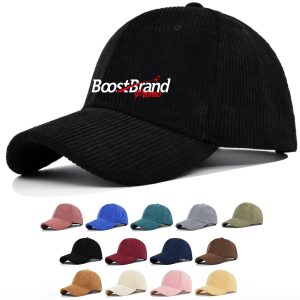 Corduroy Baseball Cap Vintage Adjustable Dad Hat