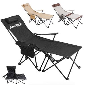 Adjustable Folding Lounge Chair with Headrest and Footrest