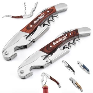 Stainless Steel Wine Opener with Wooden Handle