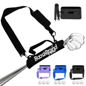 Portable Golf Club Shoulder Bag with Ball Holder