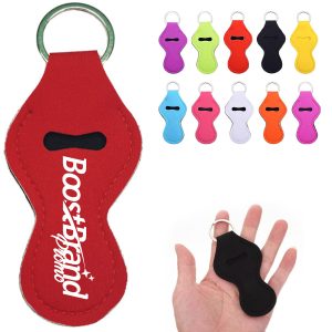 Neoprene Keychain Holder for Lip Balm & Hand Sanitizer