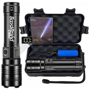Rechargeable High Power Flashlight with Long Battery Life