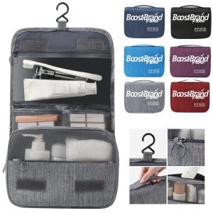 Hanging Travel Toiletry Bag with Wet Dry Compartments