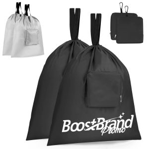 Foldable Travel Laundry Bag with Carabiner Clip