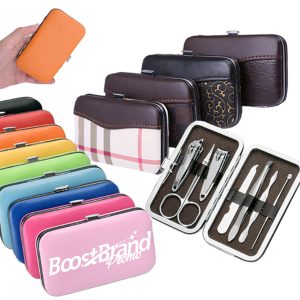 Stainless Steel 7 Piece Manicure Grooming Kit with Case
